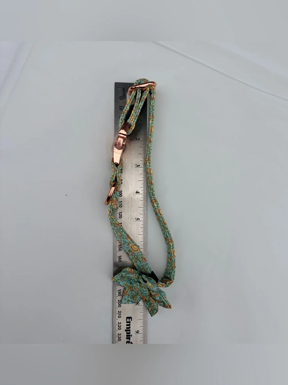 Floral Pastel Mint Pet Leash and Bow Tie Set